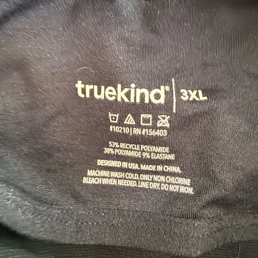 truekind Supportive Comfort Wireless Shaping Bra Black 3XL NWT
